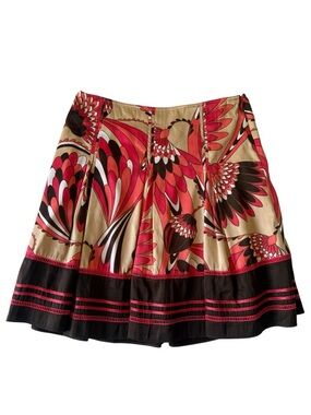 Worthington Pink, Beige and Brown Floral Skirt Size 12